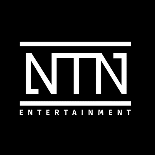 ntn entertainment logo white color with black background square size